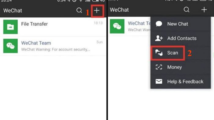 Hướng dẫn quét mã QR WeChat trên iOS
